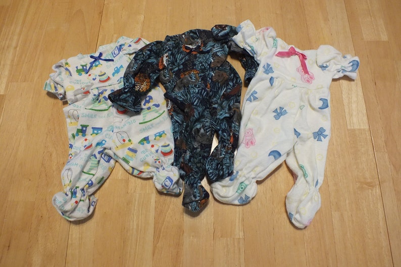 Small Baby Doll Clothing 12 Inch Baby Doll Sleepers Small Etsy
