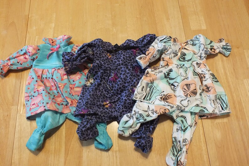 Small Baby Doll Clothing 12 Inch Baby Doll Sleeper Dresses Etsy