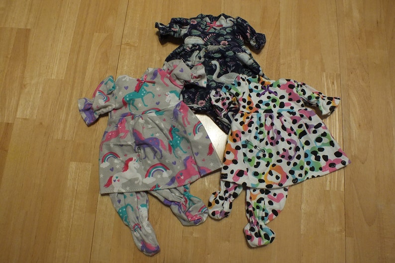 Small Baby Doll Clothing 12 Inch Baby Doll Sleeper Dresses Etsy