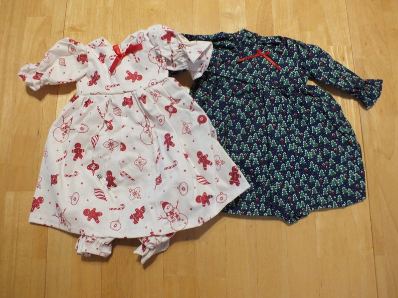 15" Baby Doll Holiday Outfits - Sleeper/Romper/Dress Holiday Outfits 15 " Doll - Various Holiday Outfits for 15 inch doll image 3