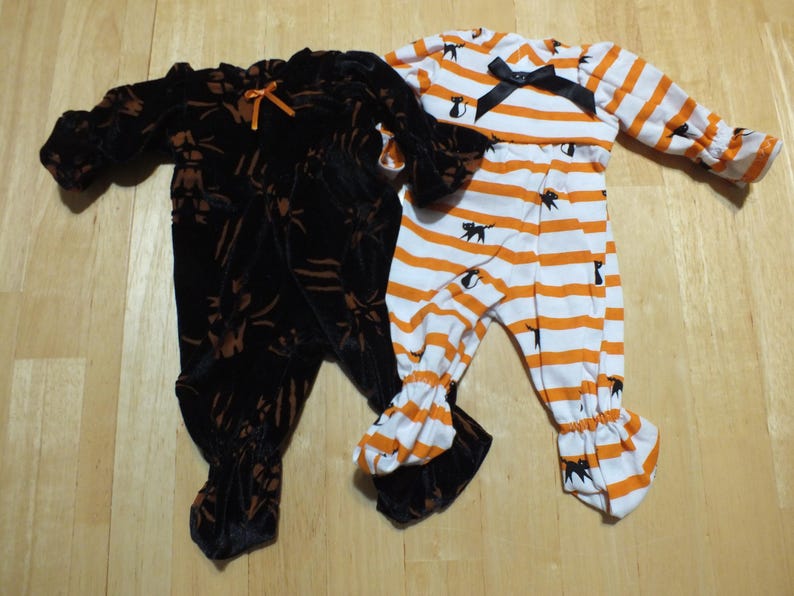 12" Doll Various Holiday Outfits - Small Baby Doll Holiday Outfits - 12 inch Sleeper/Romper/Dress Holiday Outfits for Small Baby Doll image 13