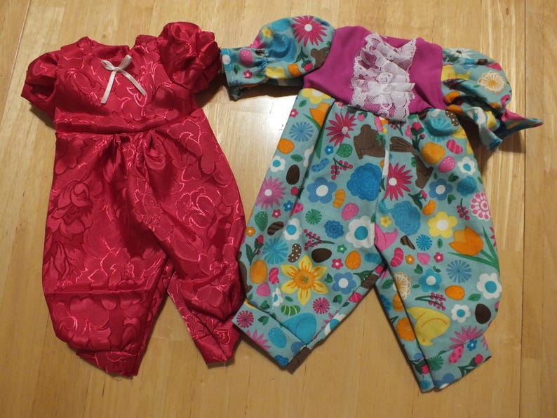 12" Doll Various Holiday Outfits - Small Baby Doll Holiday Outfits - 12 inch Sleeper/Romper/Dress Holiday Outfits for Small Baby Doll image 18