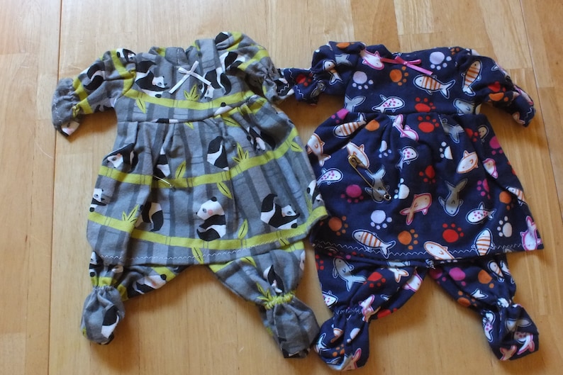 Small Baby Doll Clothing 12 Inch Baby Doll Sleeper Dresses Etsy