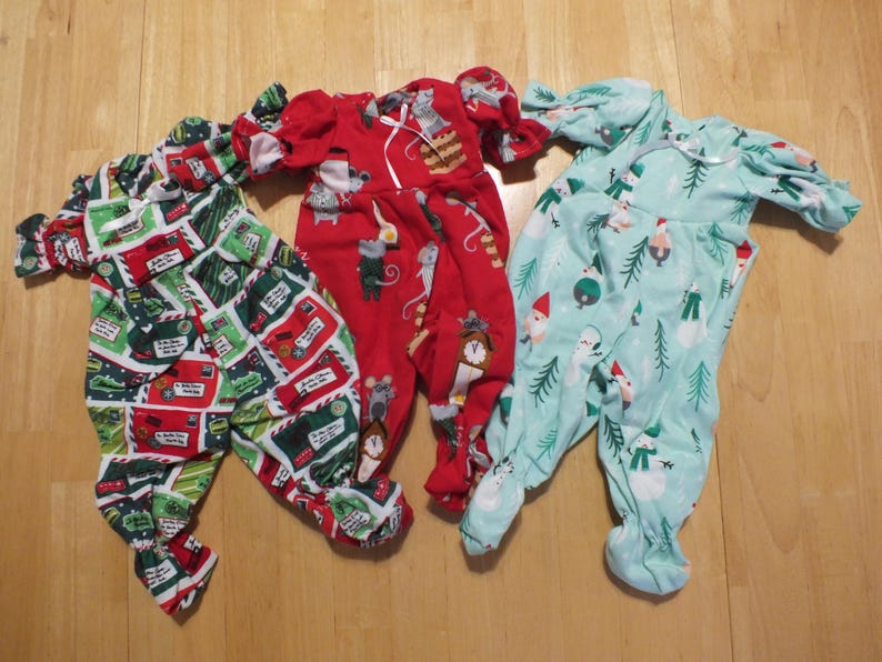 15" Baby Doll Holiday Outfits - Sleeper/Romper/Dress Holiday Outfits 15 " Doll - Various Holiday Outfits for 15 inch doll image 19