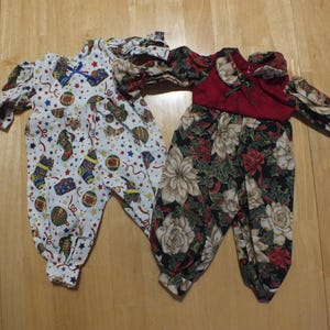 15" Baby Doll Holiday Outfits - Sleeper/Romper/Dress Holiday Outfits 15 " Doll - Various Holiday Outfits for 15 inch doll image 11