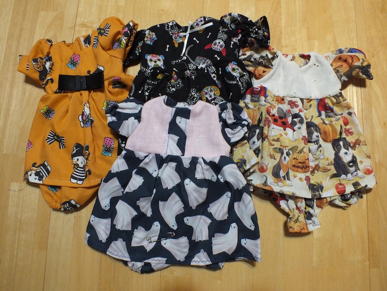12" Doll Various Holiday Outfits - Small Baby Doll Holiday Outfits - 12 inch Sleeper/Romper/Dress Holiday Outfits for Small Baby Doll image 4