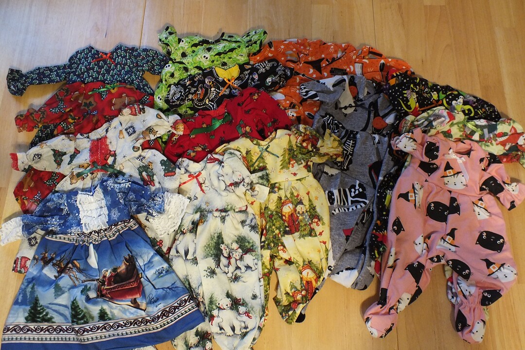 15 Baby Doll Holiday Outfits Sleeper/romper/dress - Etsy
