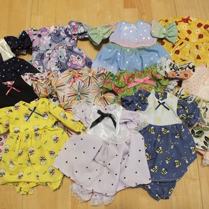 Small Baby Doll Clothing - 12 Inch Baby Doll Dresses - Small Baby Doll Outfits - 12 Inch Bloomer Dress Clothes