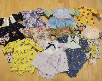 Small Baby Doll Clothing - 12 Inch Baby Doll Dresses - Small Baby Doll Outfits - 12 Inch Bloomer Dress Clothes