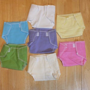 15&quot; Baby Doll Diapers - 15 Inch Doll Diapers - Set of 3 Diapers - Cloth/Reusable Doll Diapers