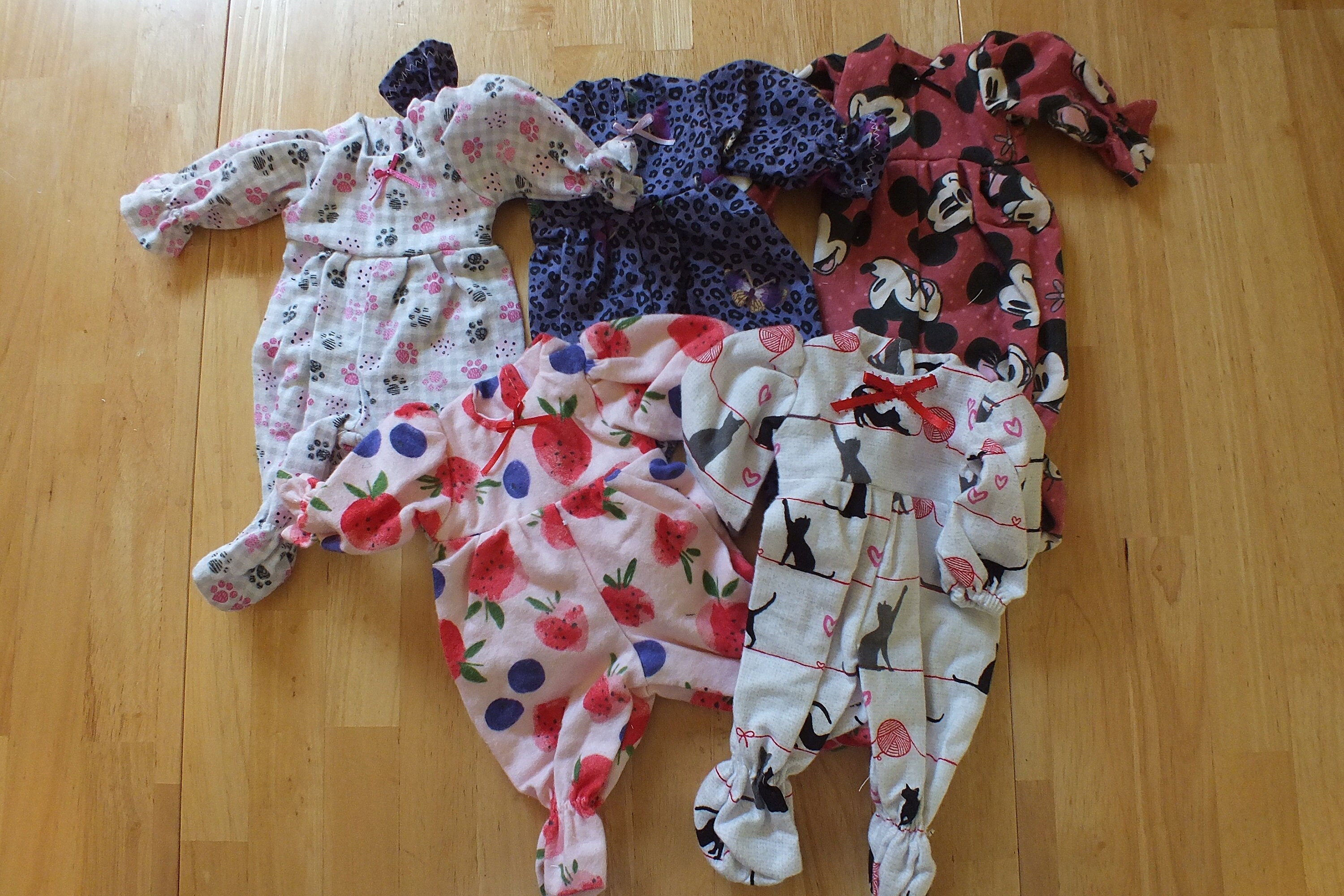 Small Baby Doll Clothing 12 Inch Baby Doll Sleepers Small Etsy