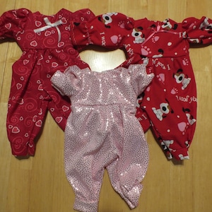 12" Doll Various Holiday Outfits - Small Baby Doll Holiday Outfits - 12 inch Sleeper/Romper/Dress Holiday Outfits for Small Baby Doll image 17