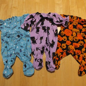 12" Doll Various Holiday Outfits - Small Baby Doll Holiday Outfits - 12 inch Sleeper/Romper/Dress Holiday Outfits for Small Baby Doll image 11