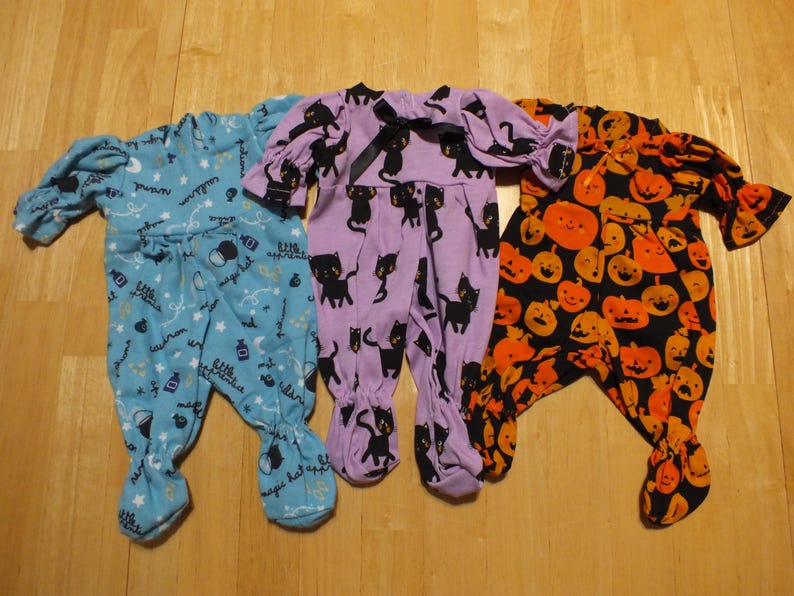12" Doll Various Holiday Outfits - Small Baby Doll Holiday Outfits - 12 inch Sleeper/Romper/Dress Holiday Outfits for Small Baby Doll image 11