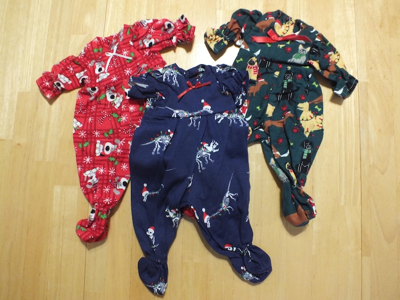 15" Baby Doll Holiday Outfits - Sleeper/Romper/Dress Holiday Outfits 15 " Doll - Various Holiday Outfits for 15 inch doll image 16