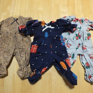 12" Doll Various Holiday Outfits - Small Baby Doll Holiday Outfits - 12 inch Sleeper/Romper/Dress Holiday Outfits for Small Baby Doll image 10