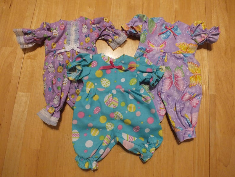 12" Doll Various Holiday Outfits - Small Baby Doll Holiday Outfits - 12 inch Sleeper/Romper/Dress Holiday Outfits for Small Baby Doll image 16