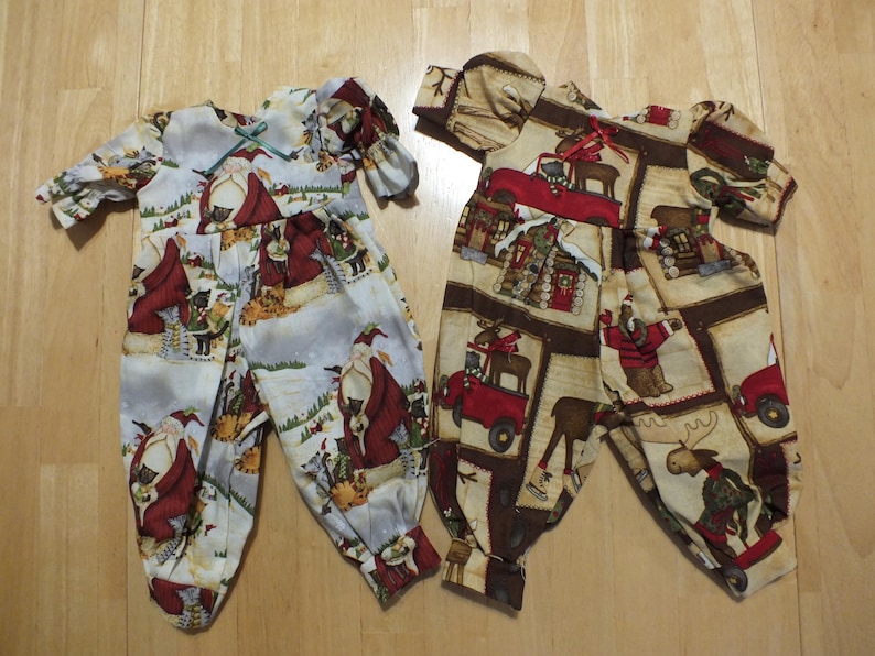 15" Baby Doll Holiday Outfits - Sleeper/Romper/Dress Holiday Outfits 15 " Doll - Various Holiday Outfits for 15 inch doll image 12