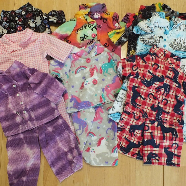 18" Doll Pajamas - 18 Inch Doll Pajamas - 18 Inch Doll Jammies - PJs for 18 Inch Doll