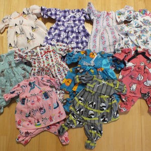 12" Doll Sleeper Dress - Small Baby Doll Clothing - 12 Inch Baby Doll  Sleeper Dresses - Small Baby Doll Outfits - 12" Clothes