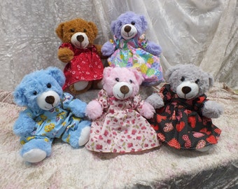 Plush Teddy Bear With Outfits - One of a Kind Stuffed Toy in Dress Up Outfit - Teddy Bear Stuffed Toy with Handmade Clothing