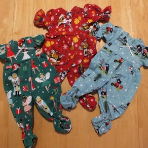 15" Baby Doll Holiday Outfits - Sleeper/Romper/Dress Holiday Outfits 15 " Doll - Various Holiday Outfits for 15 inch doll image 18