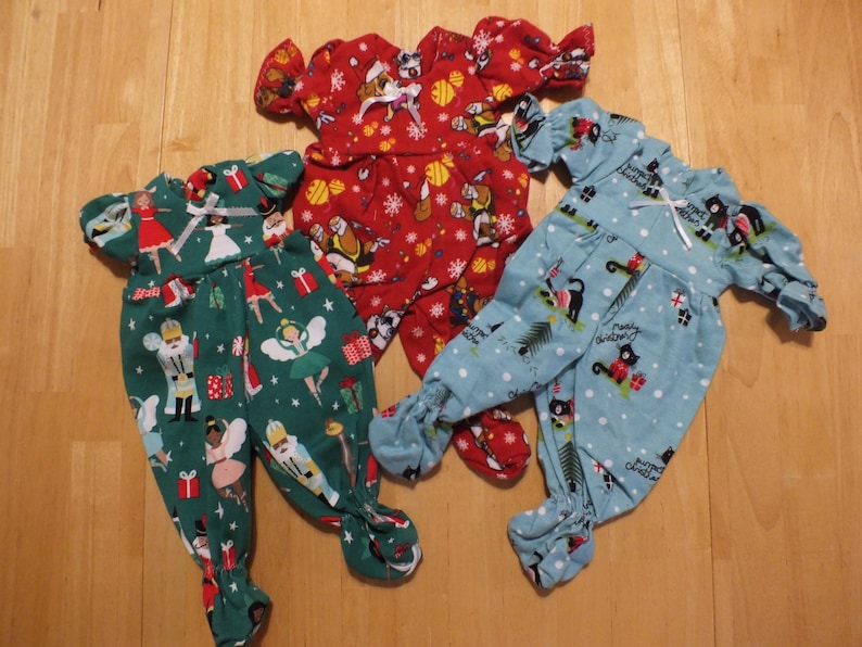 15" Baby Doll Holiday Outfits - Sleeper/Romper/Dress Holiday Outfits 15 " Doll - Various Holiday Outfits for 15 inch doll image 18