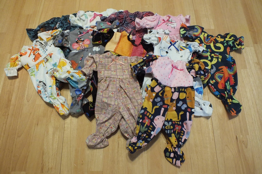 Small Baby Doll Clothing 12 Inch Baby Doll Sleepers Small Etsy