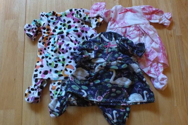 Small Baby Doll Clothing 12 Inch Baby Doll Sleeper Dresses Etsy