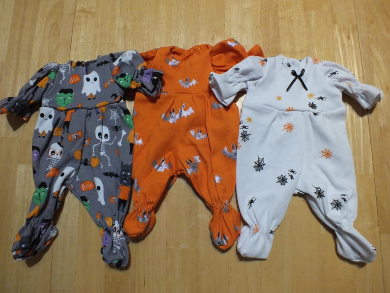 12" Doll Various Holiday Outfits - Small Baby Doll Holiday Outfits - 12 inch Sleeper/Romper/Dress Holiday Outfits for Small Baby Doll image 12