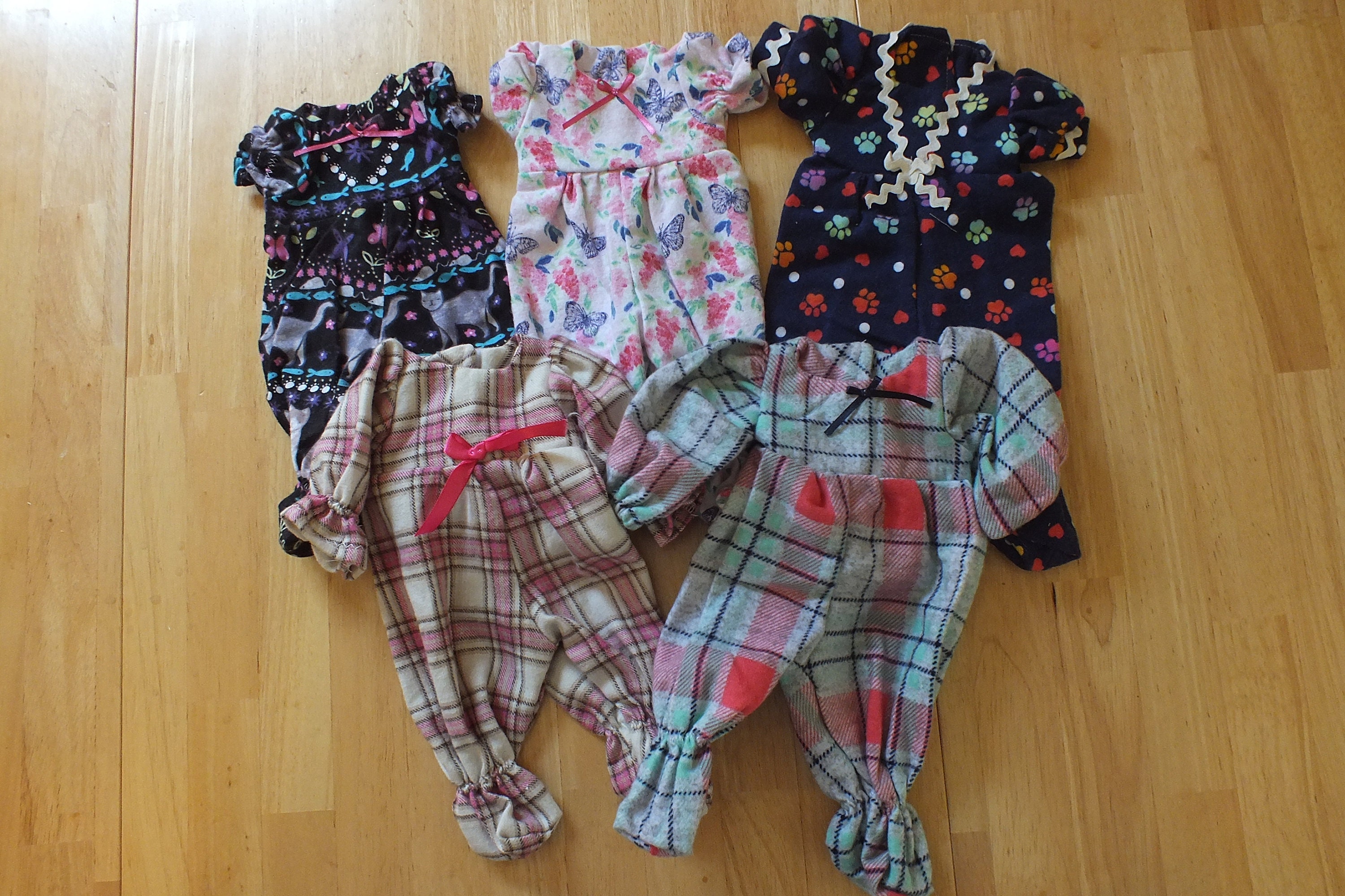 Small Baby Doll Clothing 12 Inch Baby Doll Sleepers Small Etsy