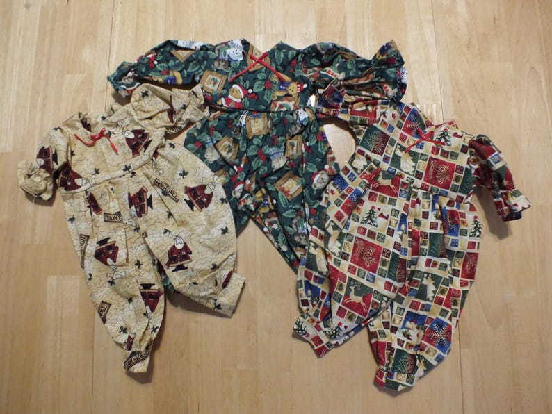 15" Baby Doll Holiday Outfits - Sleeper/Romper/Dress Holiday Outfits 15 " Doll - Various Holiday Outfits for 15 inch doll image 10