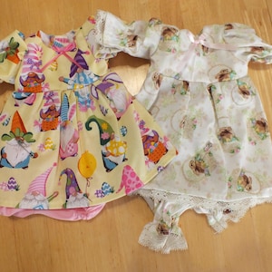 12" Doll Various Holiday Outfits - Small Baby Doll Holiday Outfits - 12 inch Sleeper/Romper/Dress Holiday Outfits for Small Baby Doll image 2