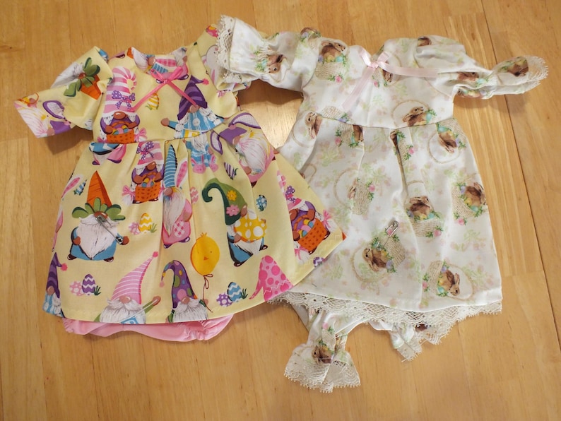 12" Doll Various Holiday Outfits - Small Baby Doll Holiday Outfits - 12 inch Sleeper/Romper/Dress Holiday Outfits for Small Baby Doll image 2