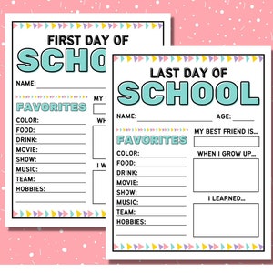 Last Day of School Printable, First Day of School Printable, All About Me, Keepsake, Interview 2023