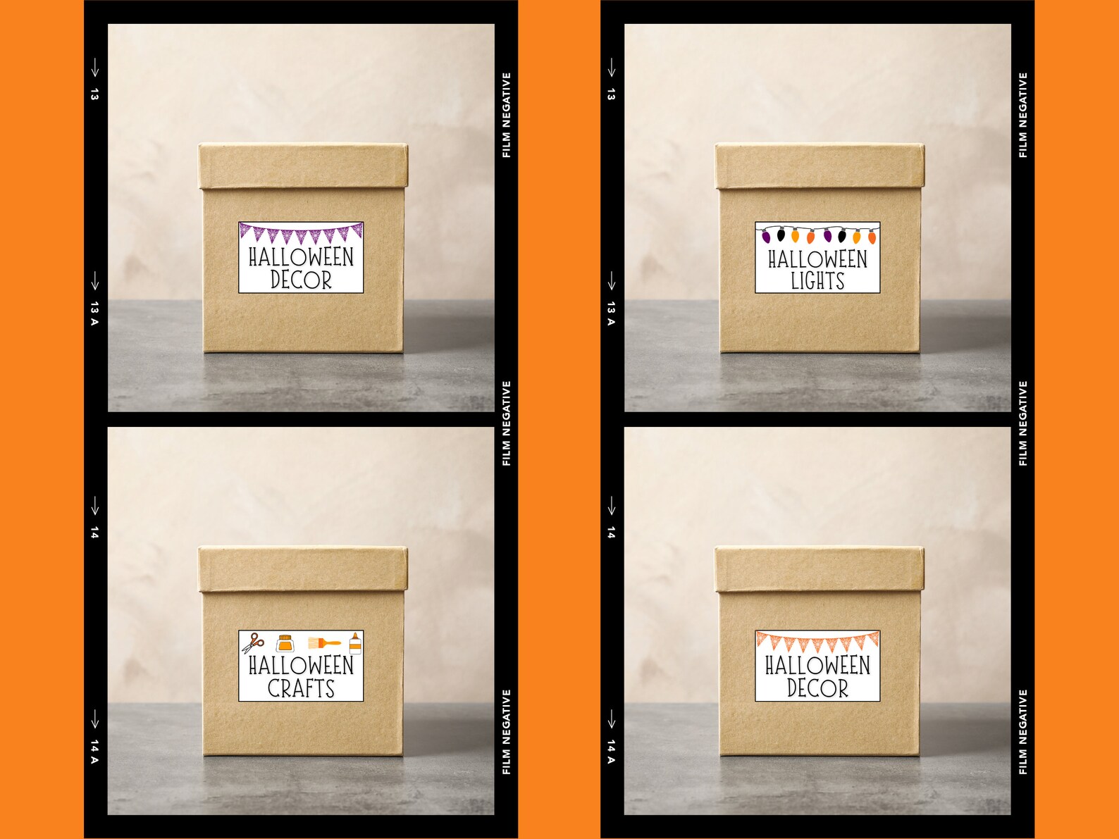 Halloween Printable Storage Labels Tags Instant Download PDF Format Fun ...