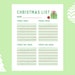 Kids Christmas List 4 Things Printable 3 Colors Digital Download Things ...