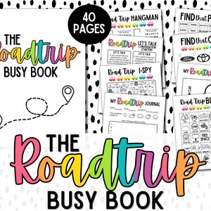 Road Trip Games for Kids Printable Busy Book | Family Vacation Scavenger Hunt | Car Travel Seek & Find | Road Trip Journal