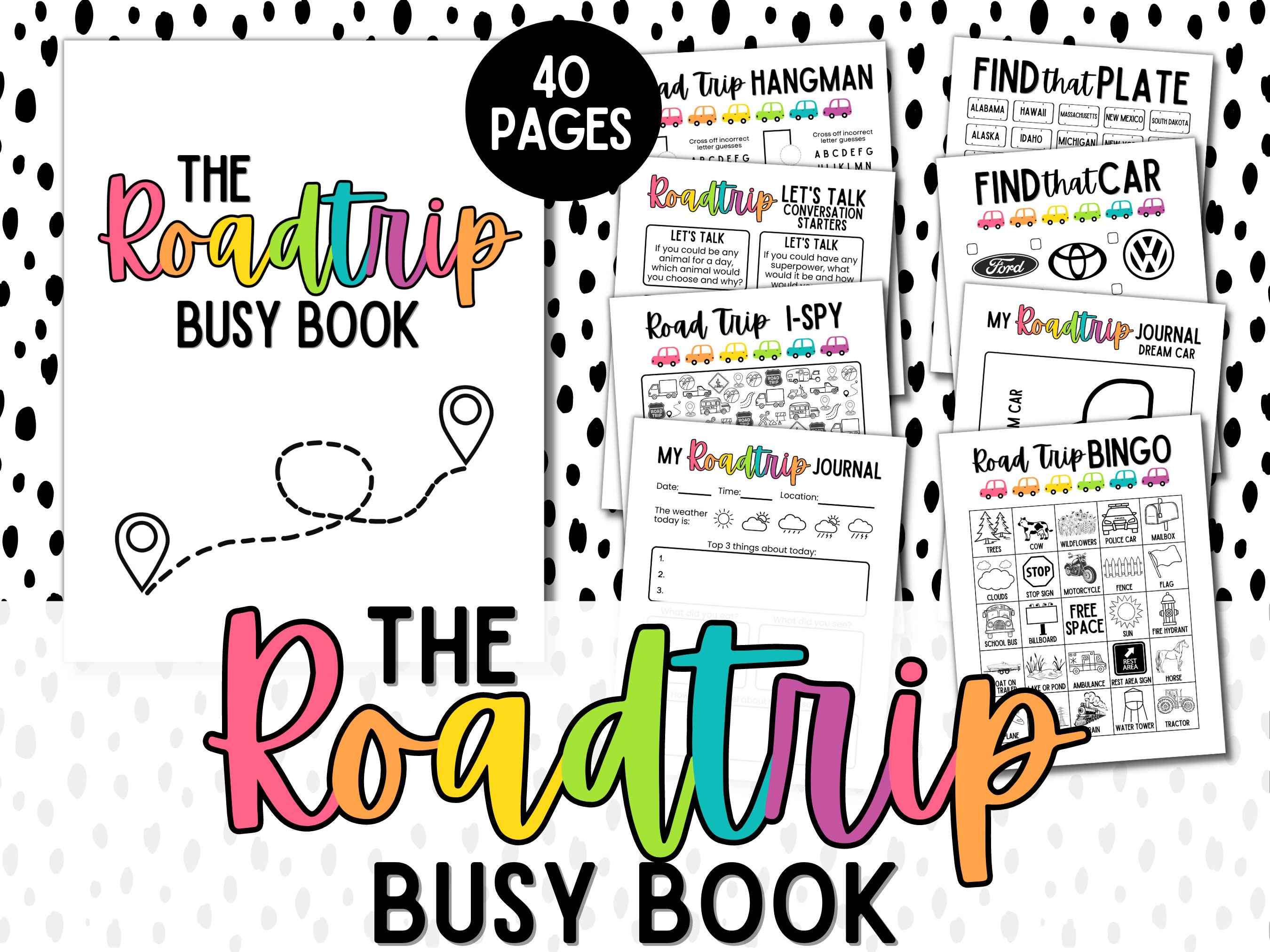 Road Trip Games Busy Book: Family Vacation Activities (PDF) - Etsy
