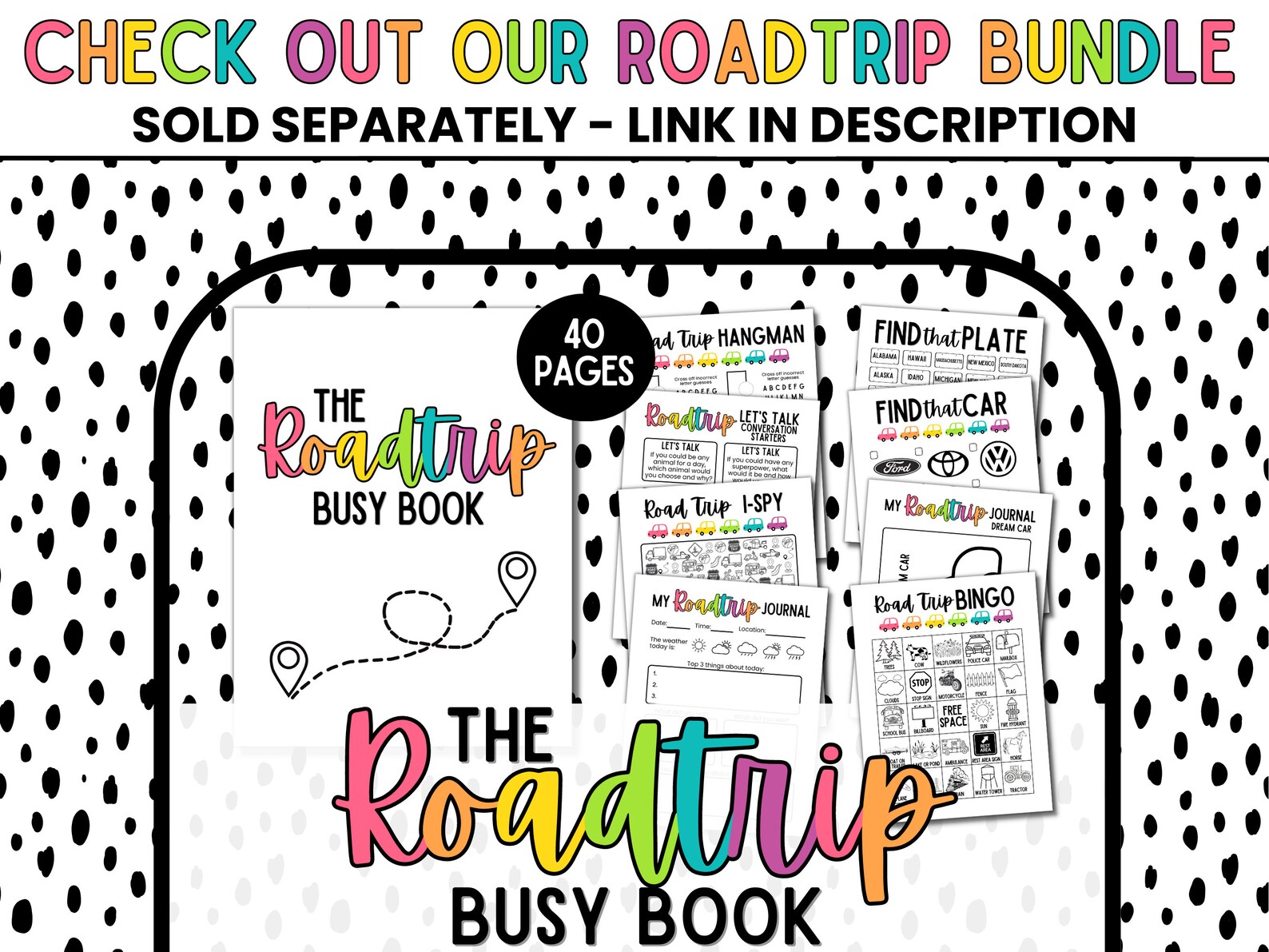 Hangman Game Printable | Kids Road Trip Fun | Summer Activity | Car ...
