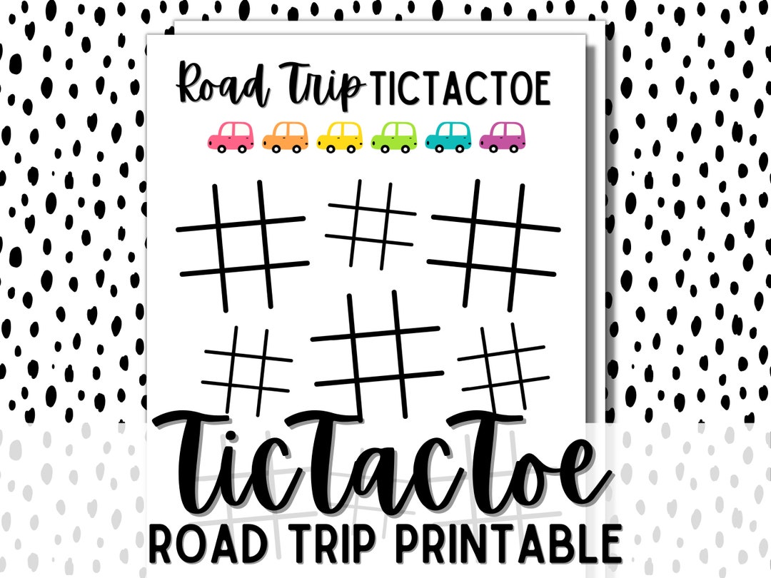 Tic Tac Toe Game Printable | Kids Road Trip Fun | Summer Activity | Car ...