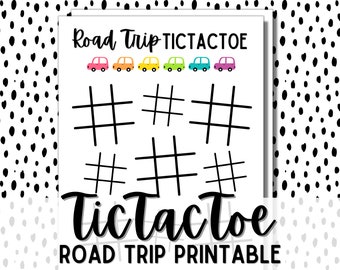Tic Tac Toe Game Printable | Kids Road Trip Fun | Summer Activity | Car Ride Games