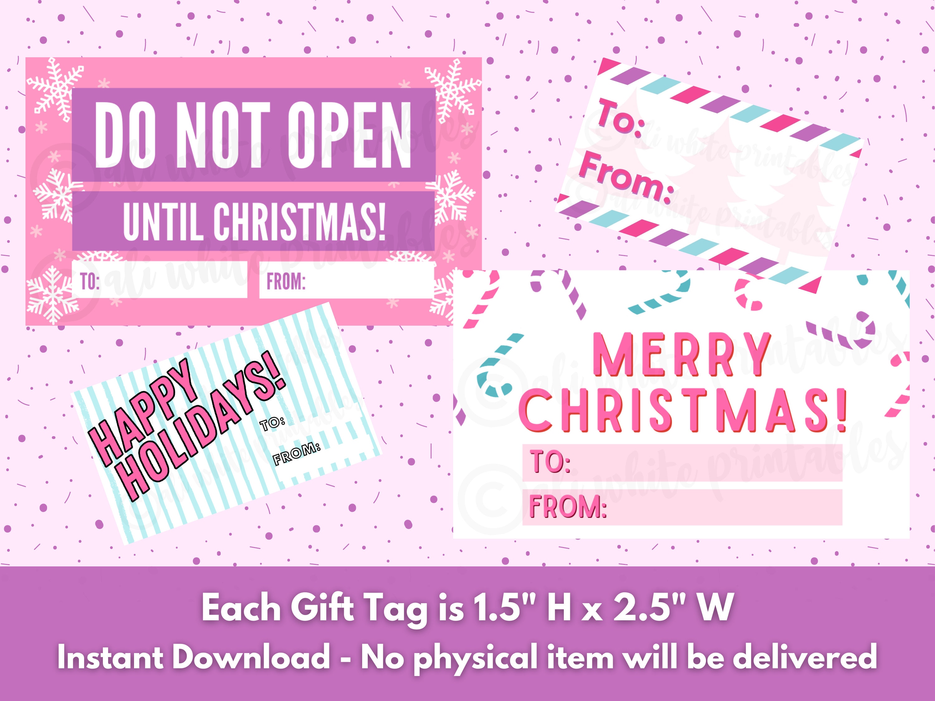 Christmas Gift Tags Printable PDF Christmas Party Holiday Fun Download ...