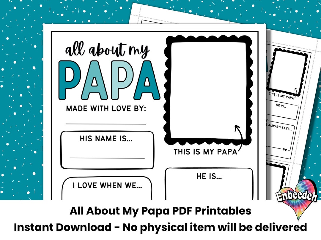 All About My Papa Printable Father s - Il 1080xN.4916191916 Jxhk 