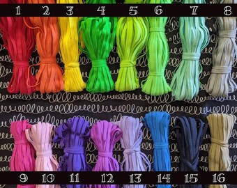 Colored braided elastic 1/4 inch