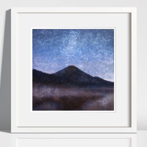 Grasmoor (square), Crummock, Lake District, Cumbria, Landscape Painting, Optional Archival Mount, Abstract Landscape, Art Print, Fine Art