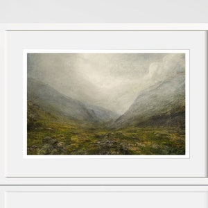 Pass of Llanberis, Snowdonia, Snowdon, Wales, Painting, Digital Art, Abstract Landscape, Optional Archival Mount, Art Print, Fine Art