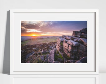 Millstone Edge, Peak District, Landscape Photography, Photographic Print, Photographic paper, Optional Archival Mountboard, Art Print,