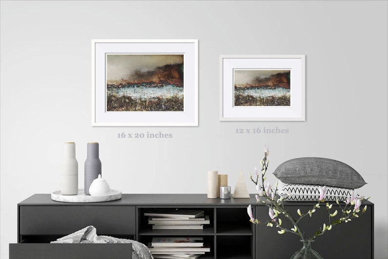 Landscape Painting Optional Archival Mount Fine Art Abstract Landscape Longden End Art Print Digital Art Pennines Lancashire