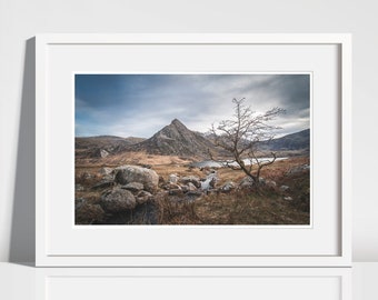 Tryfan, Glyderau, Snowdonia, Wales, Landscape Photography, Photographic Print, Photographic paper, Optional Archival Mountboard, Art Print,